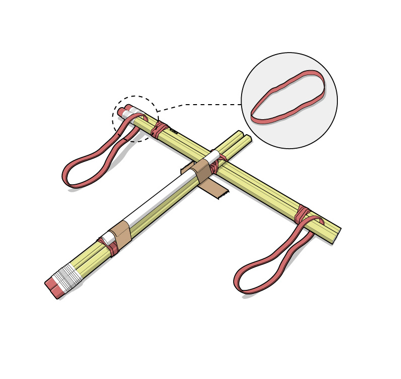 Illustration for article titled How to Build a Pencil Crossbow